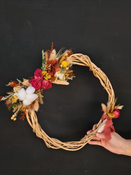 Corona Colorida Mimbre