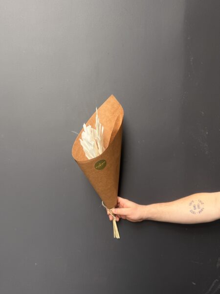 Ruscus baby white preservado.