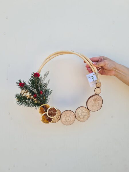 Corona Navidad Madera S