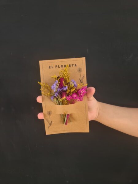 Tarjeta El Florista mix colorida.